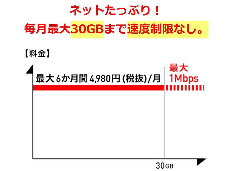 ドコモの大容量プラン「ギガホ」は月容量30GBと超過時も速度制限なし(1Mbps)